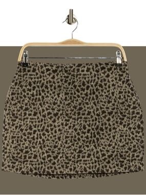 Edit Jason Wu Gray & Black Leopard  Aline mini skirt Print Size P/Small $159